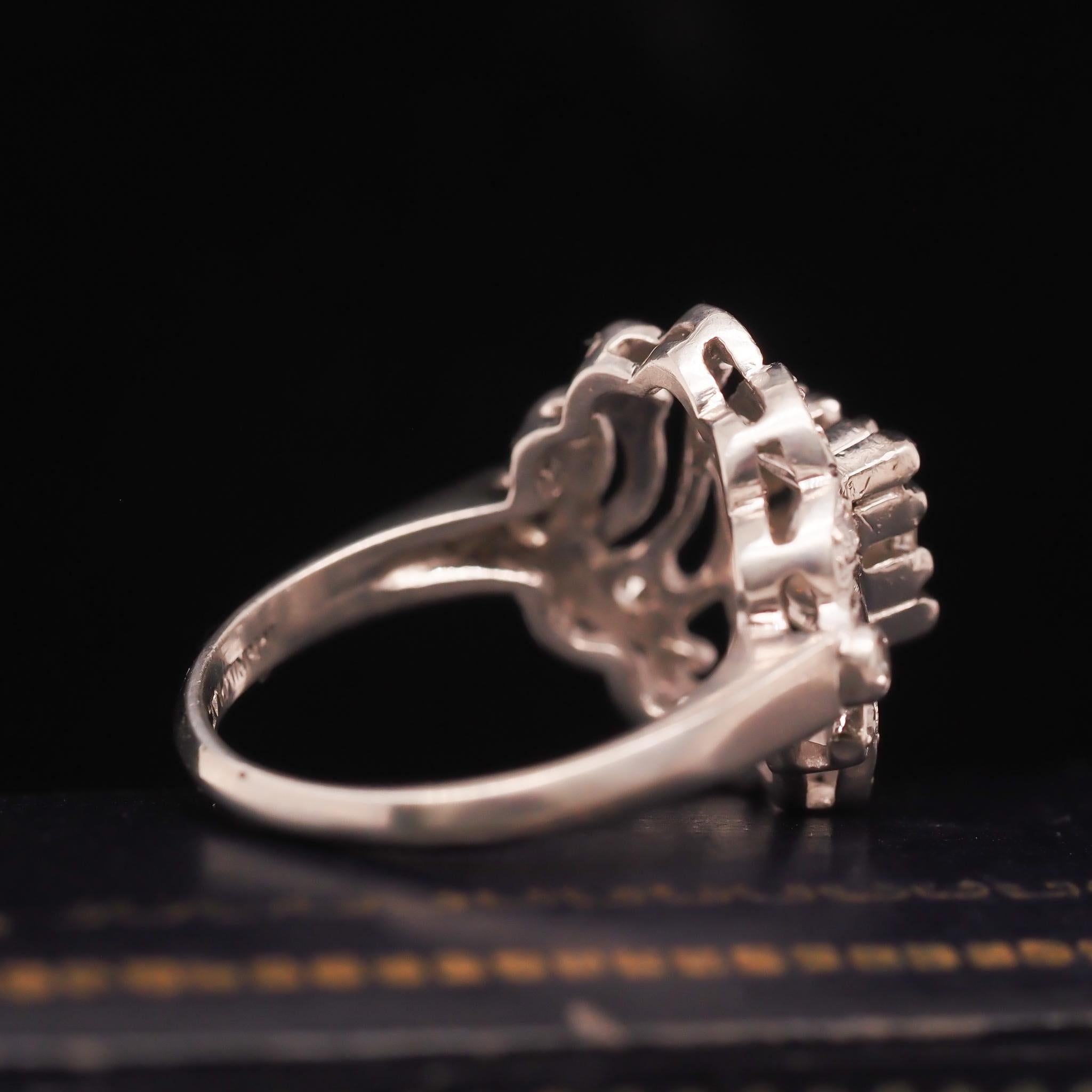 Women's Circa 1920s Platinum .50ct Old European Diamond Engagement Ring For Sale