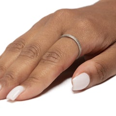 Circa 1920's Platinum Art Deco Chevron Engraved Vintage Stackable Wedding Band