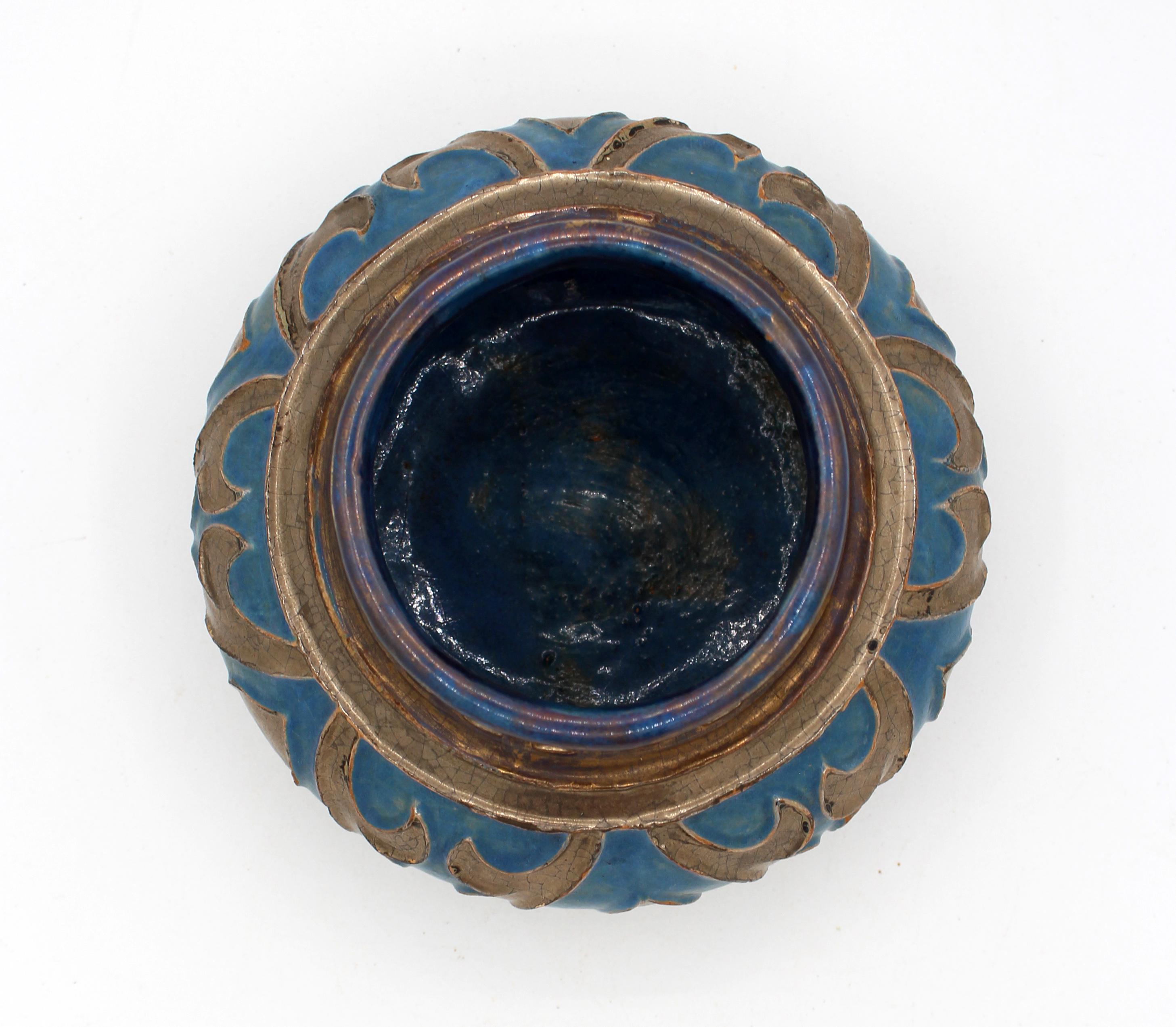 Céramique Vase bas en poterie des années 1920 par Daniel Zuloaga Boneta en vente