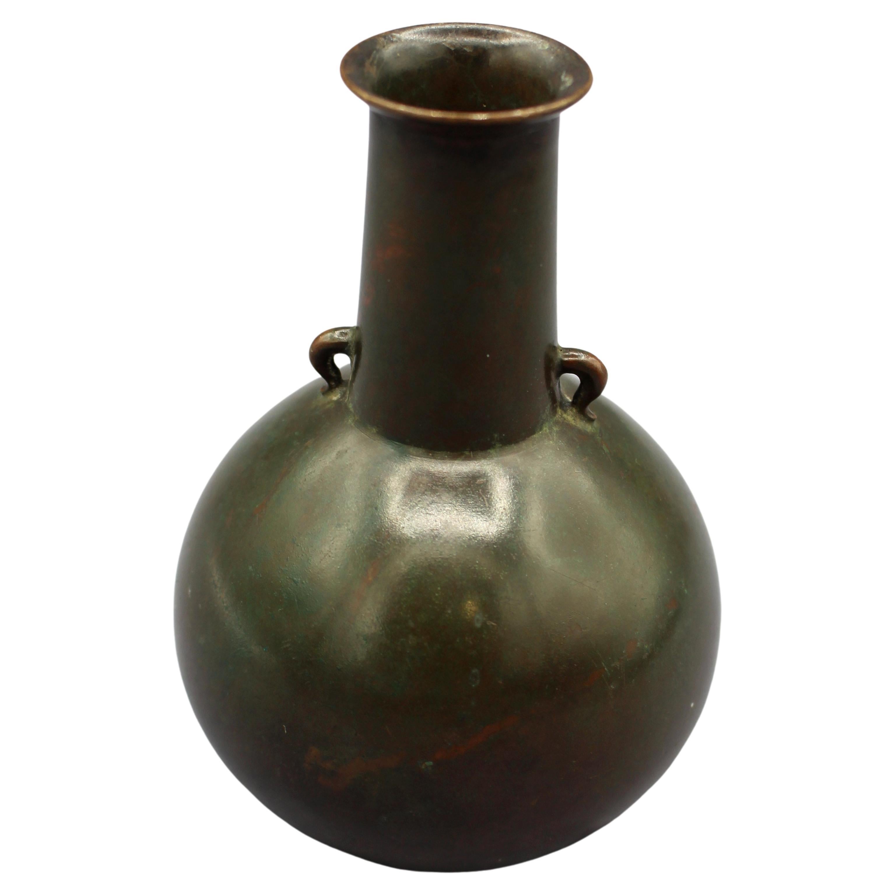 Circa 1920s Small Bronze Vase by Just Andersen, Denmark For Sale