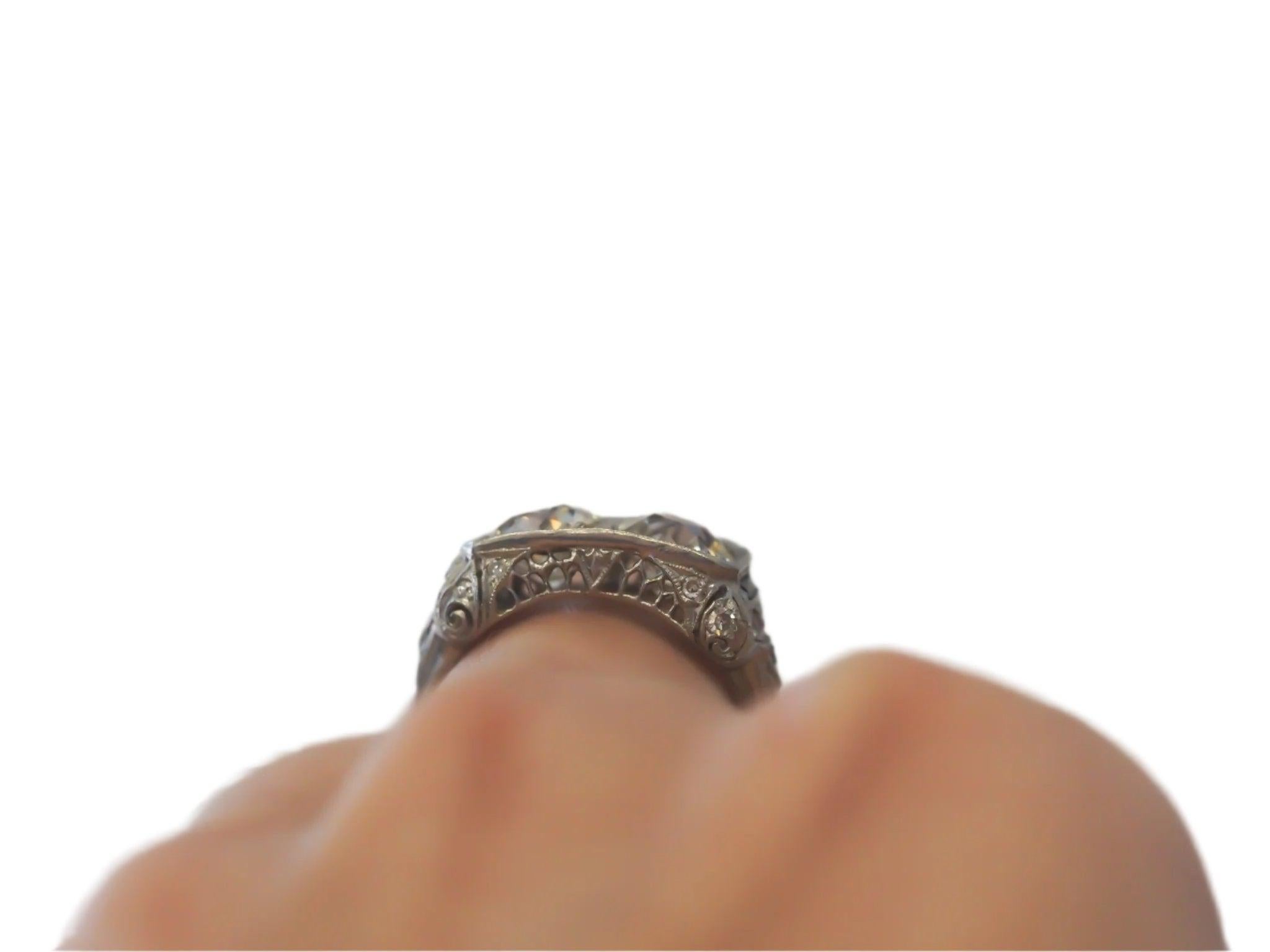 Women's Circa 1920s Tok Et Moi 2.65cttw Old European Brilliant Diamond Engagement Ring