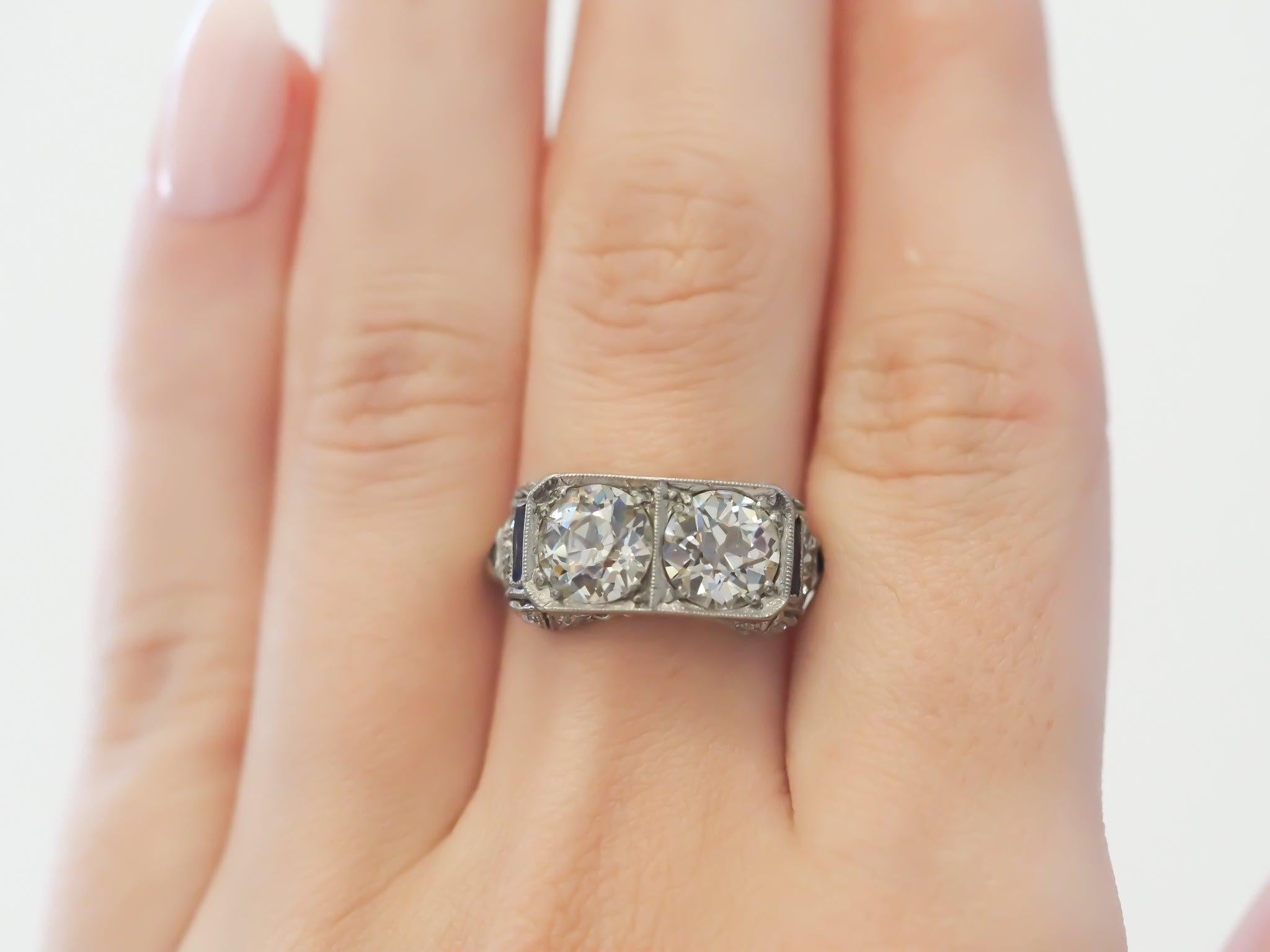 Circa 1920s Tok Et Moi 2.65cttw Old European Brilliant Diamond Engagement Ring 2
