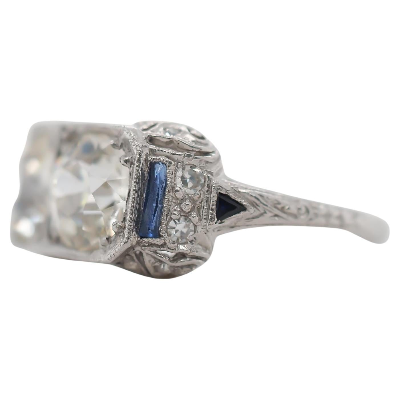 Circa 1920s Tok Et Moi 2.65cttw Old European Brilliant Diamond Engagement Ring
