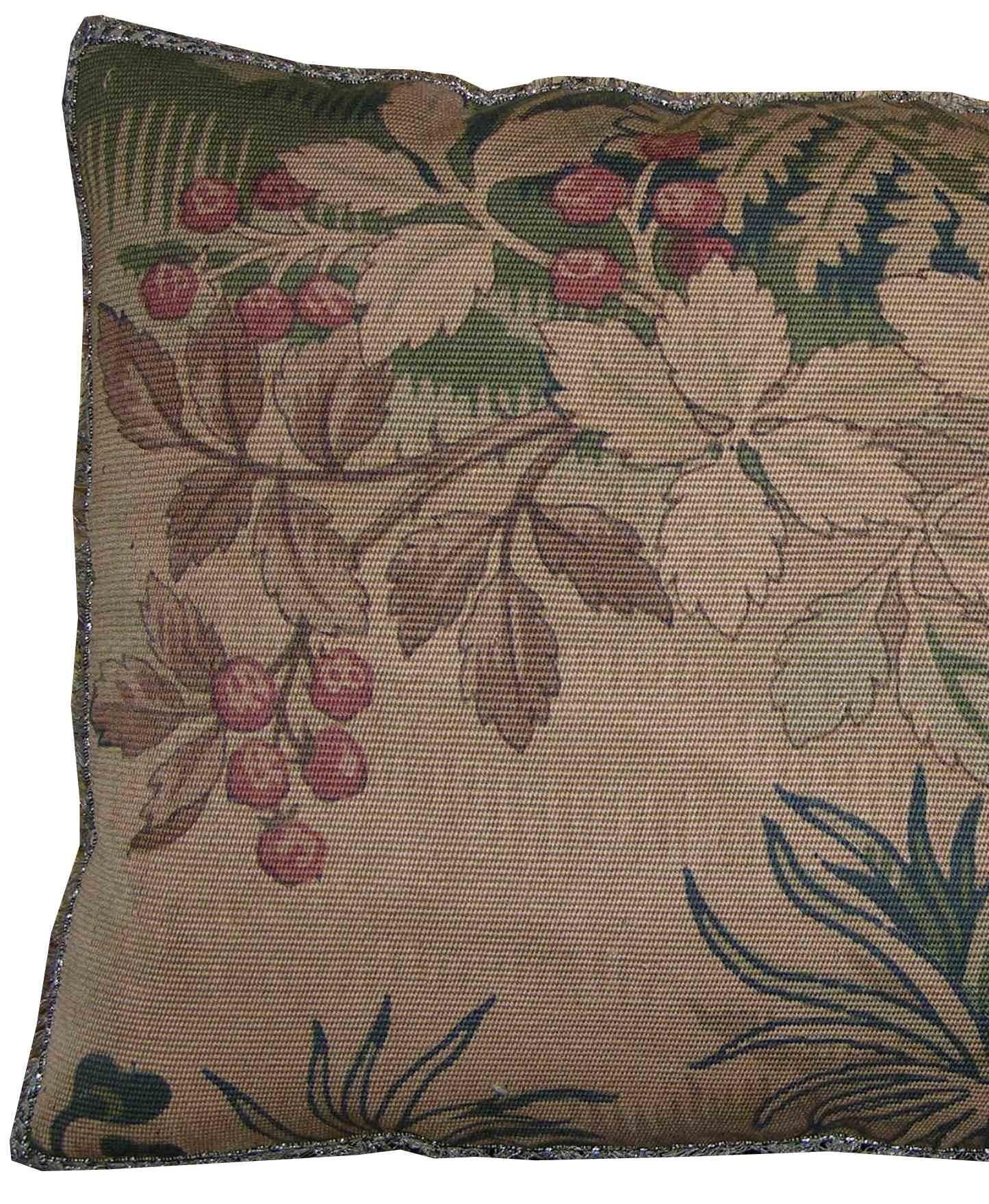 Antique Cartoon Tapestry Pillow Ca. 1920