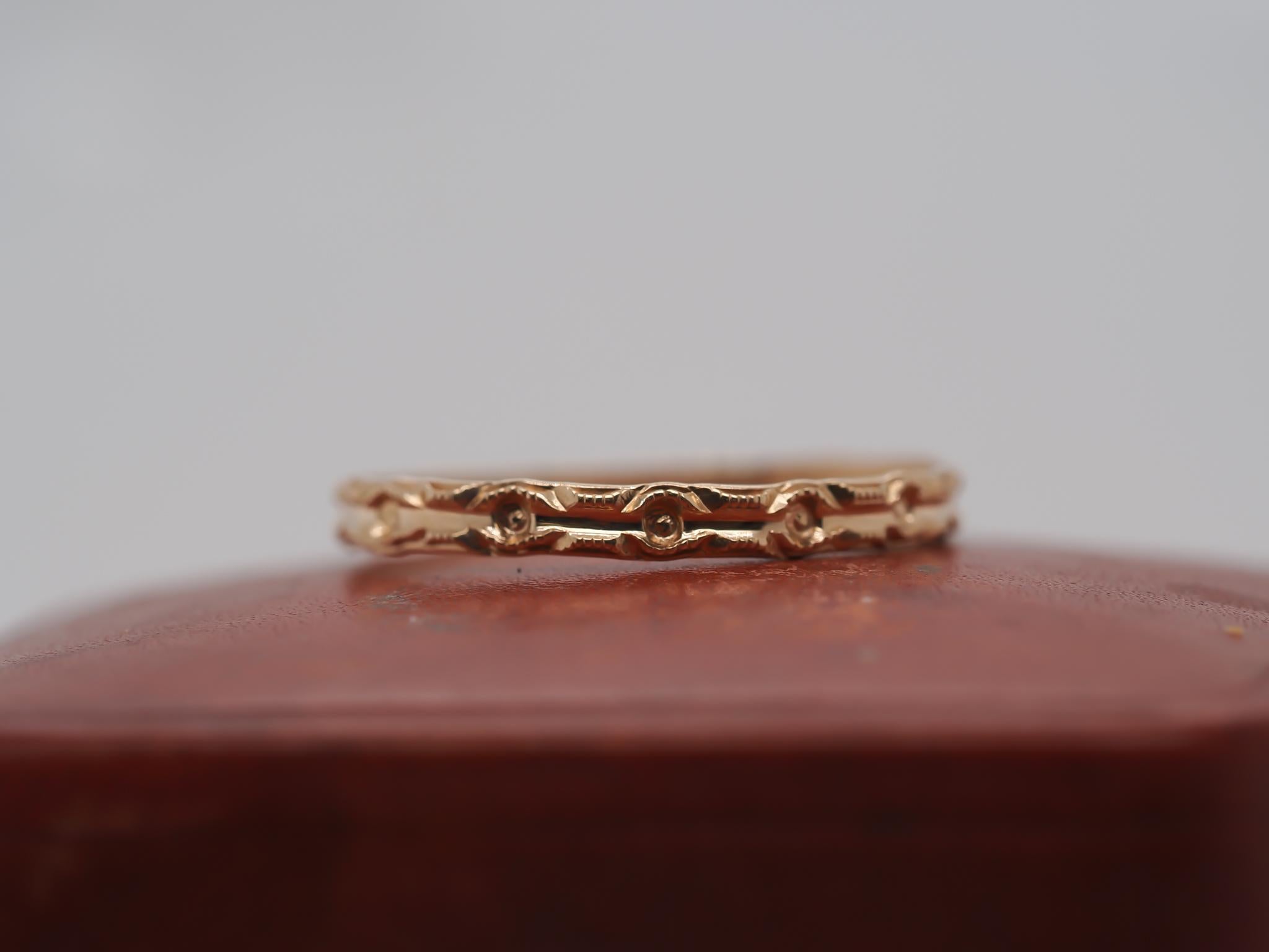 Circa 1920s Yellow Gold Wedding Band For Sale 1