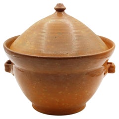 Circa 1921-1959 American 1st Period Jugtown Stamped Pottery Covered Soup Tureen