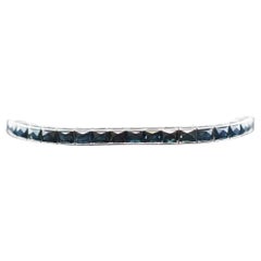 Circa 1921 Art Deco Oscar Heyman 25ct French Cut Sapphire Line Bracelet