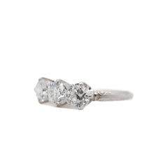 Circa 1921 Tiffany & Co. Old European Diamond Three Stone Ring