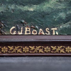 Folk Art Naïve Oil on Board Painting of the Titanic, circa 1922