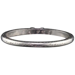 Antique Art Deco Platinum Engraved Wedding Band, circa 1923