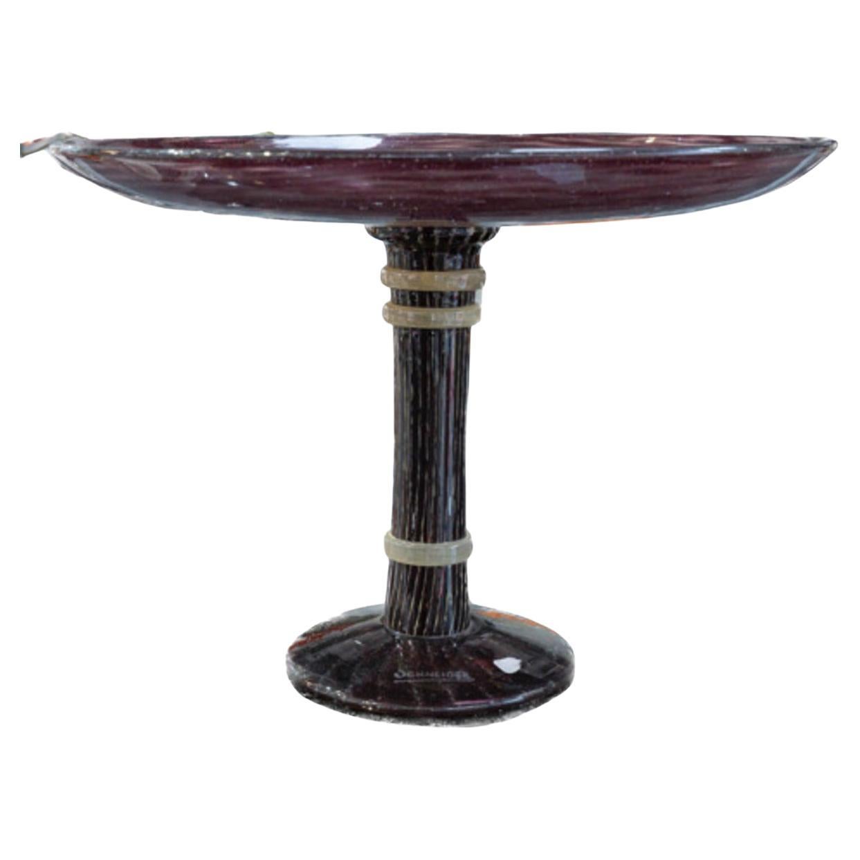 Circa 1925  Tazza con gambo di Charles Schneider Glass in vendita