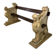 Circa 1925 Italian Neoclassical Greek Revival Bench by P. Mazzetti