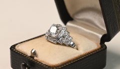 Circa 1925 Old European Cut Diamond (Approx 1.20Carat) Engagement Ring Platinum