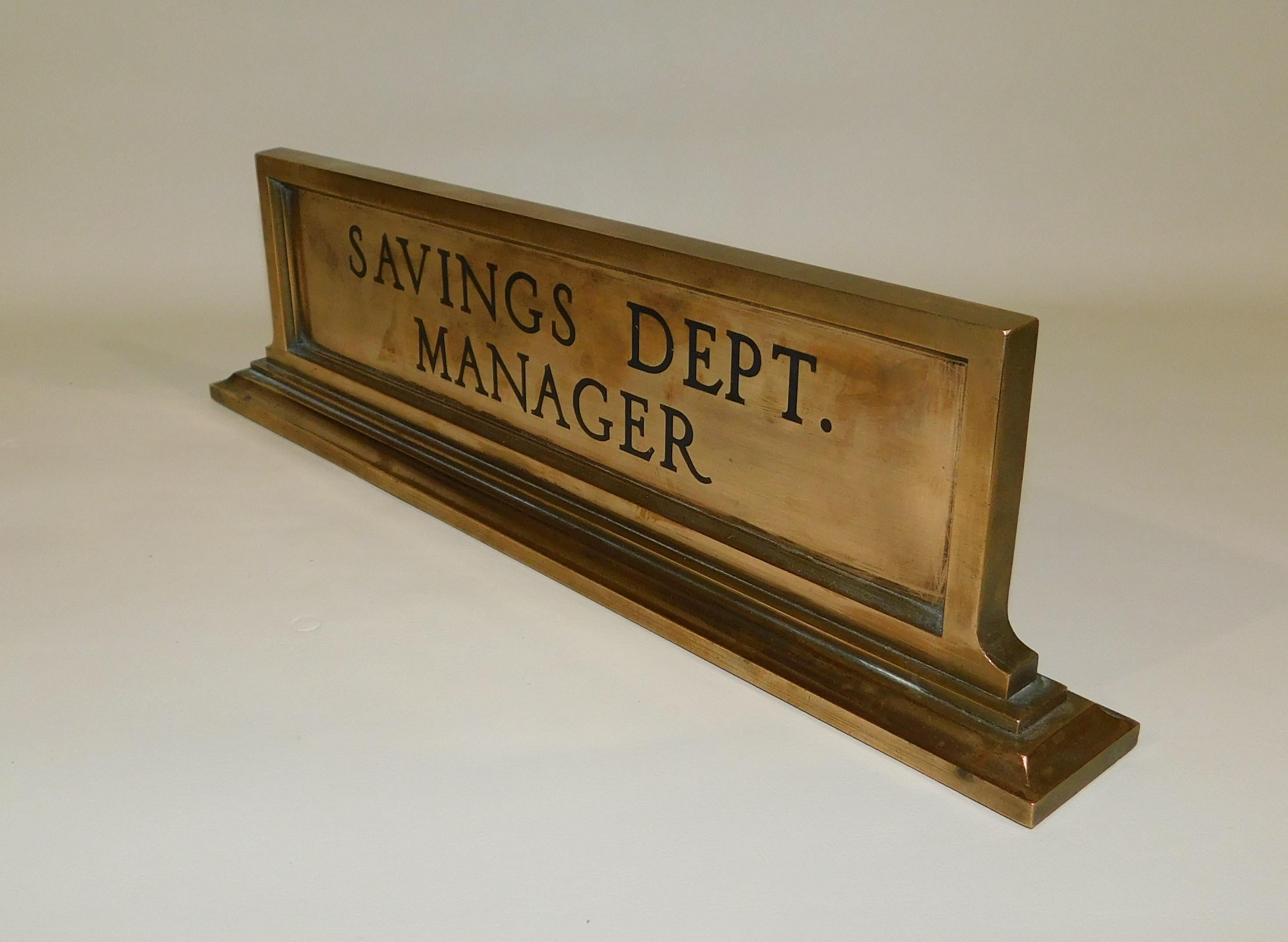 manager desk sign