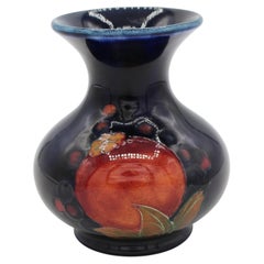 Circa 1928-1936 English Small Moorcroft Pomegranate Pattern Vase