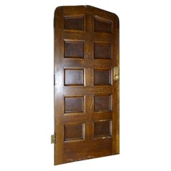 Multi Panel Arts & Crafts Arched Oak Door, circa 1929