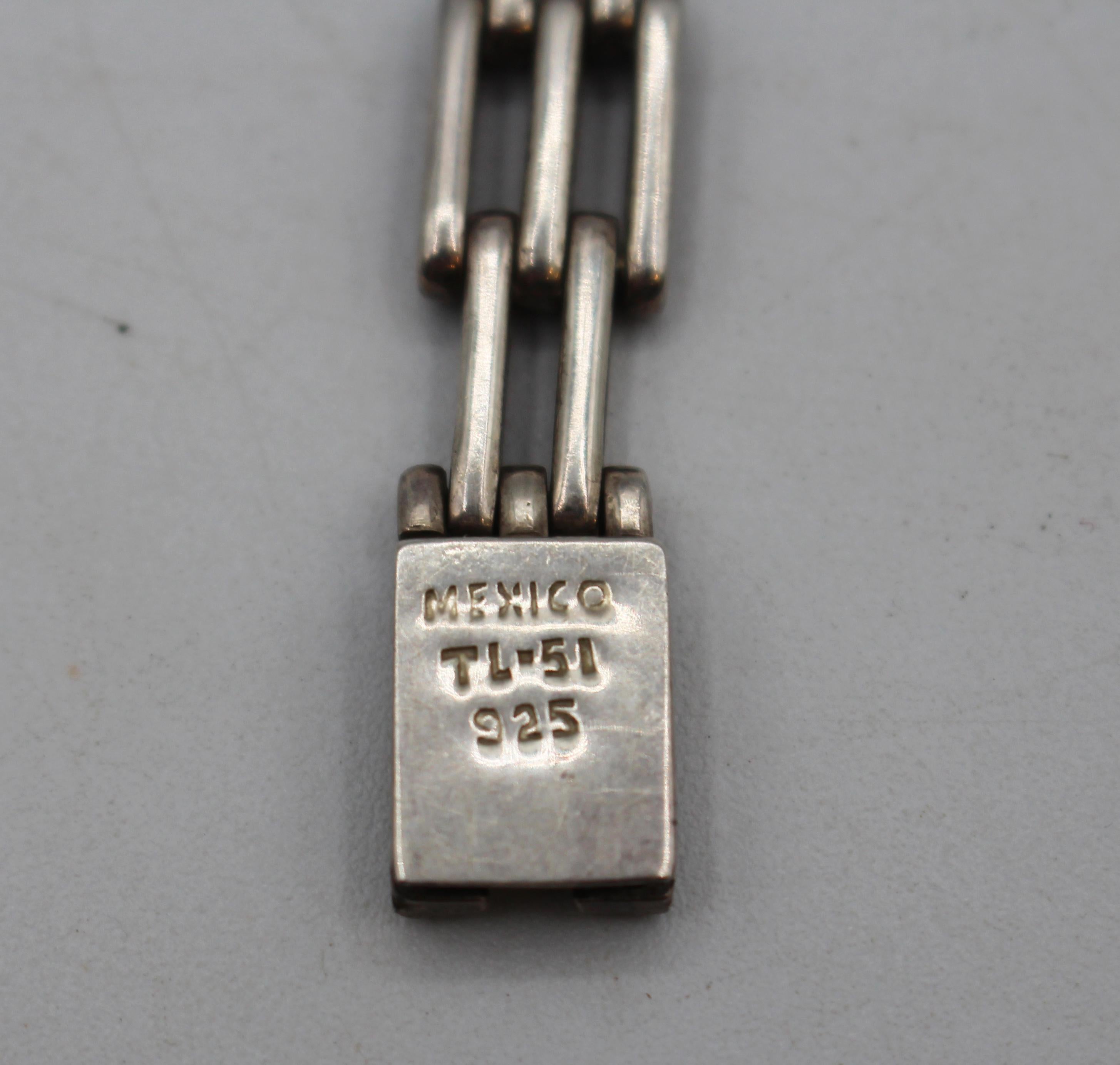 Art déco Circa 1930-50 Art Deco-Art Modern Sterling Silver Bracelet en vente