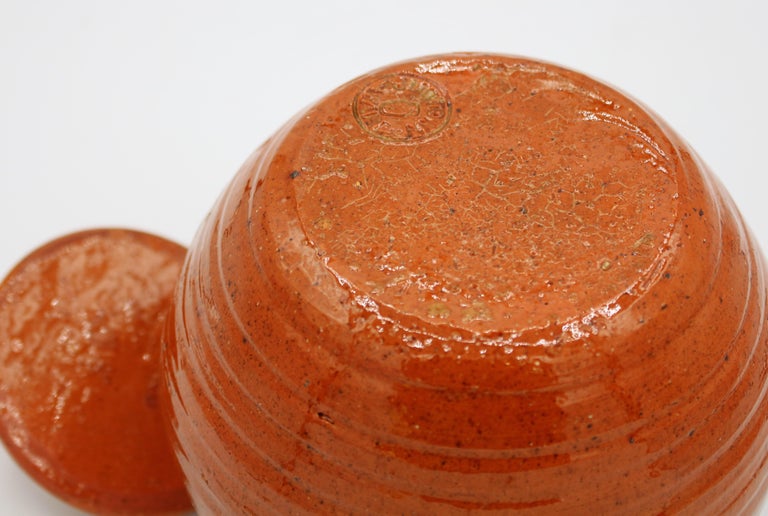 Circa 193050 Jugtown Covered Pot by Ben Owen I For Sale at 1stDibs