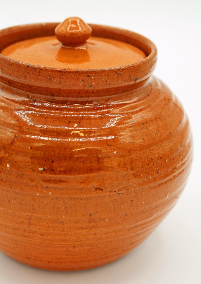 Circa 193050 Jugtown Covered Pot by Ben Owen I For Sale at 1stDibs