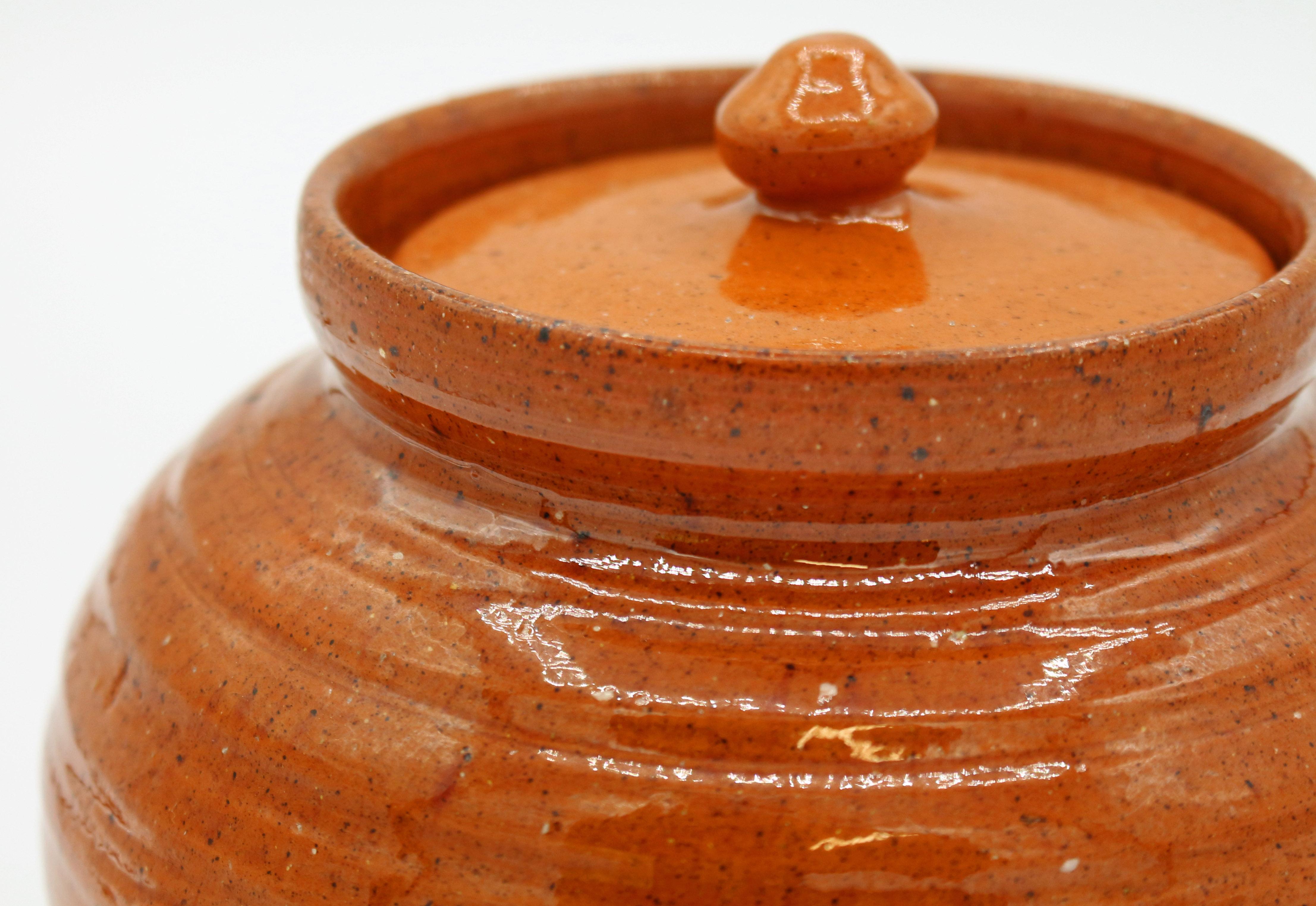 20th Century Circa 1930-50 Jugtown Covered Pot by Ben Owen I For Sale
