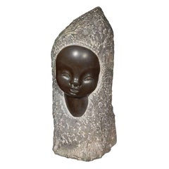 Belgische Eskimo-Skulptur aus belgischem Marmor, um 1930