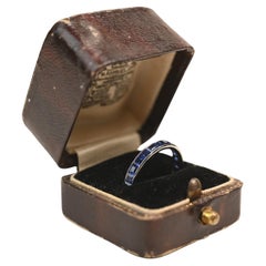 Vintage Sapphire Eternity Wedding Band Platinum Art Deco 1930s