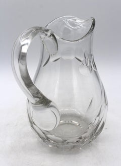 Circa 1930 Continental Lobe Panel Cut Water Pitcher