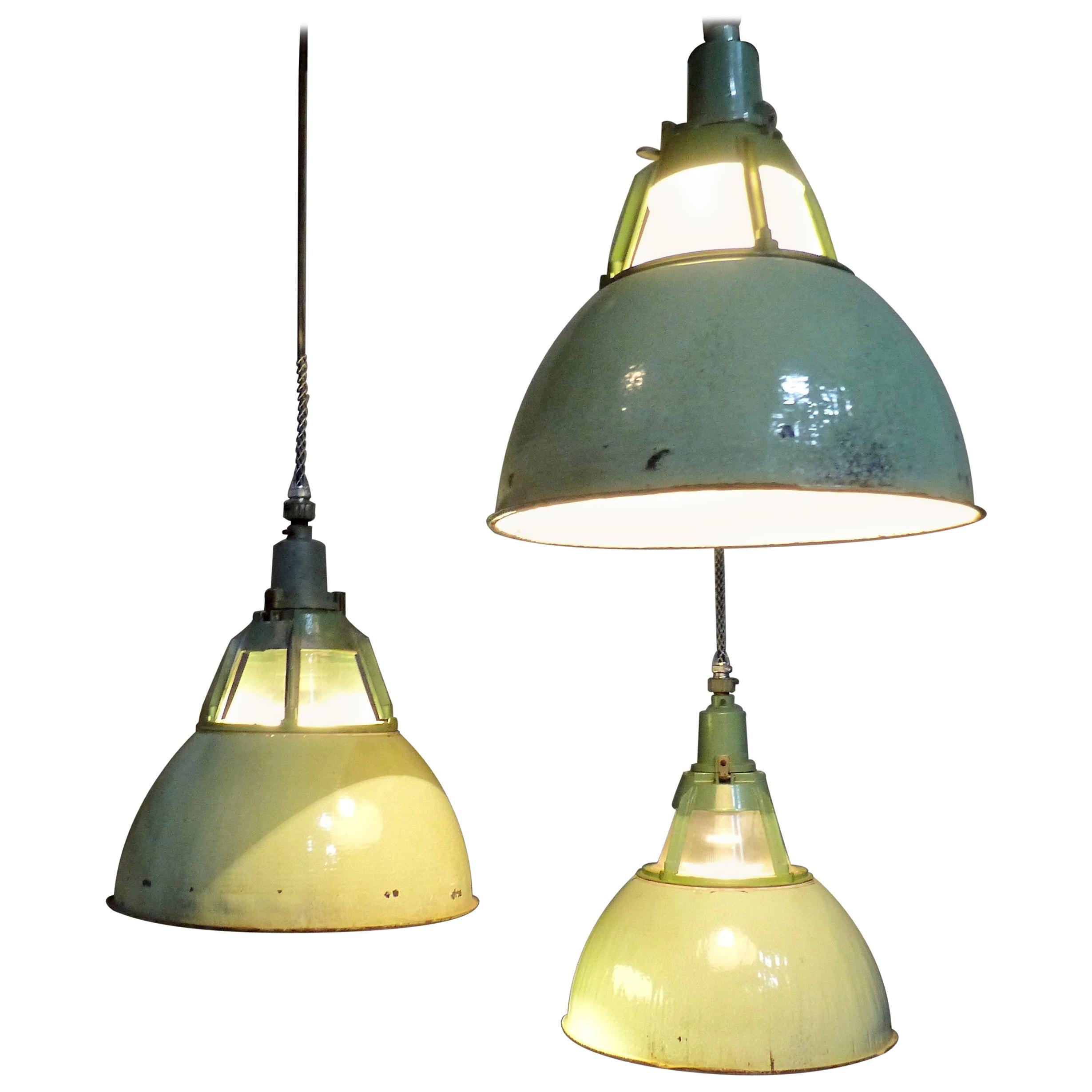 Circa 1930 European Industrial Metal Pendants