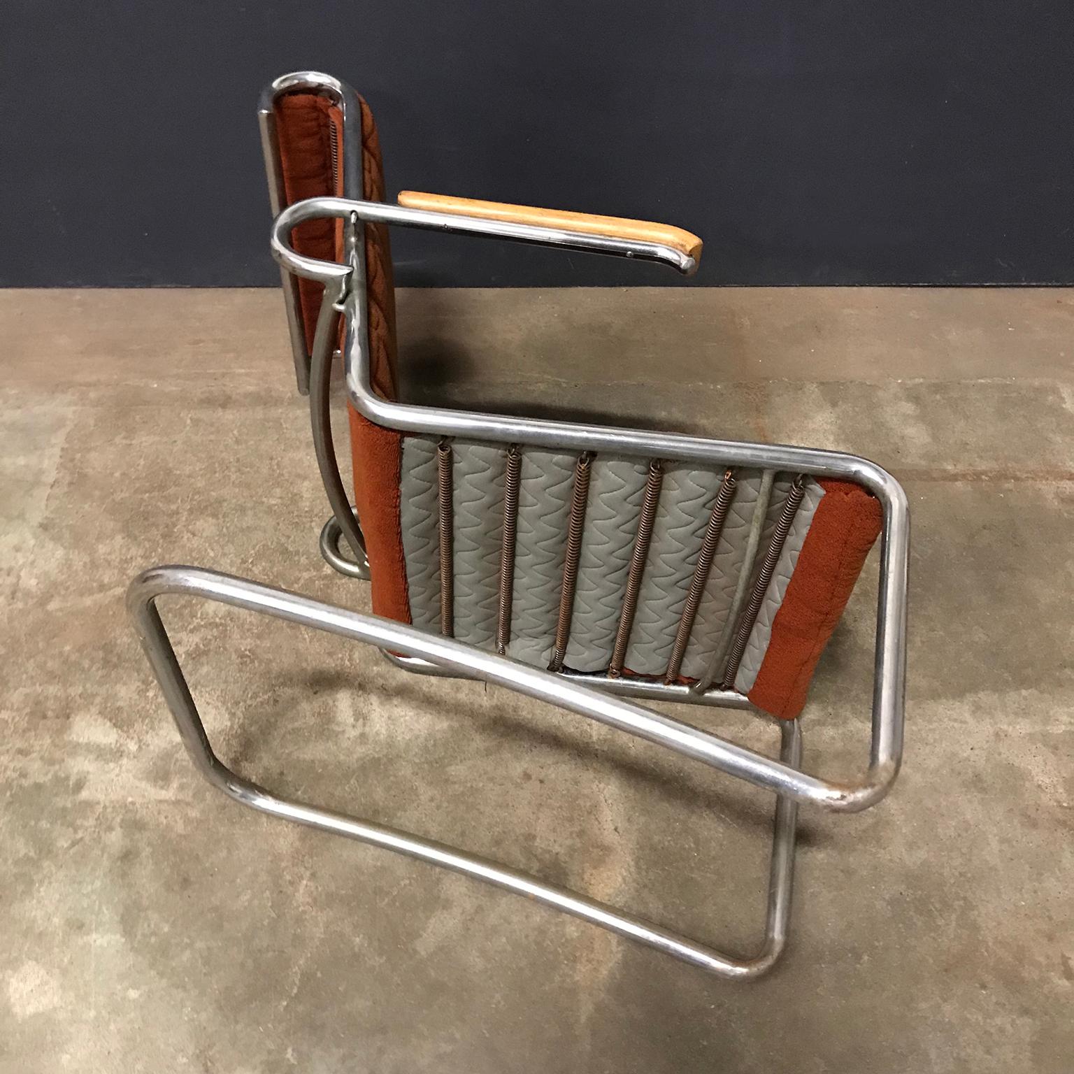 Easy Chair von Gebr. de Wit mit erstem Stoff, um 1930 im Angebot 12