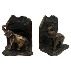 Circa 1930 Pair of English Elephant Bookends