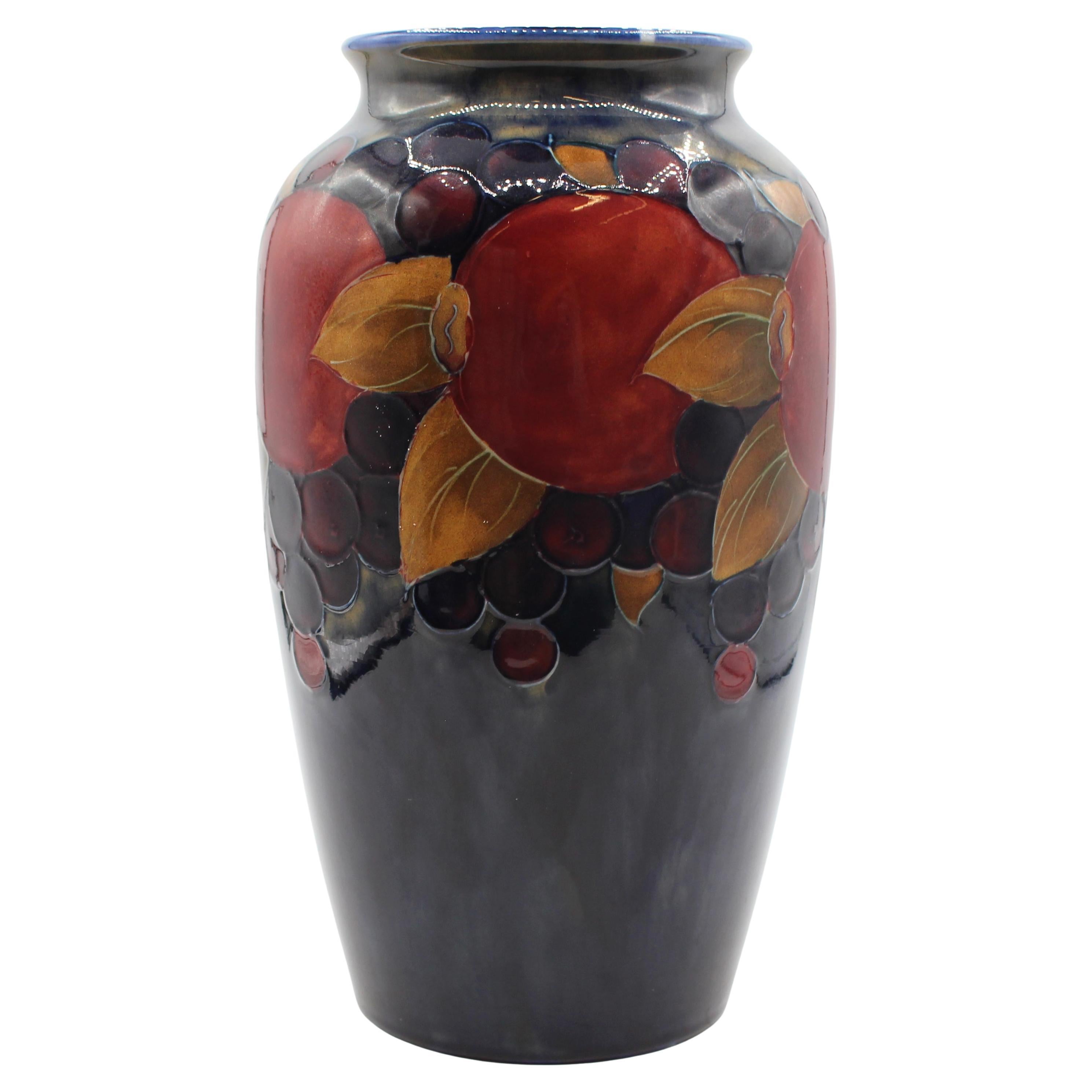 Circa 1930 "Pomegranate" Design Large Vase by Moorcroft, England