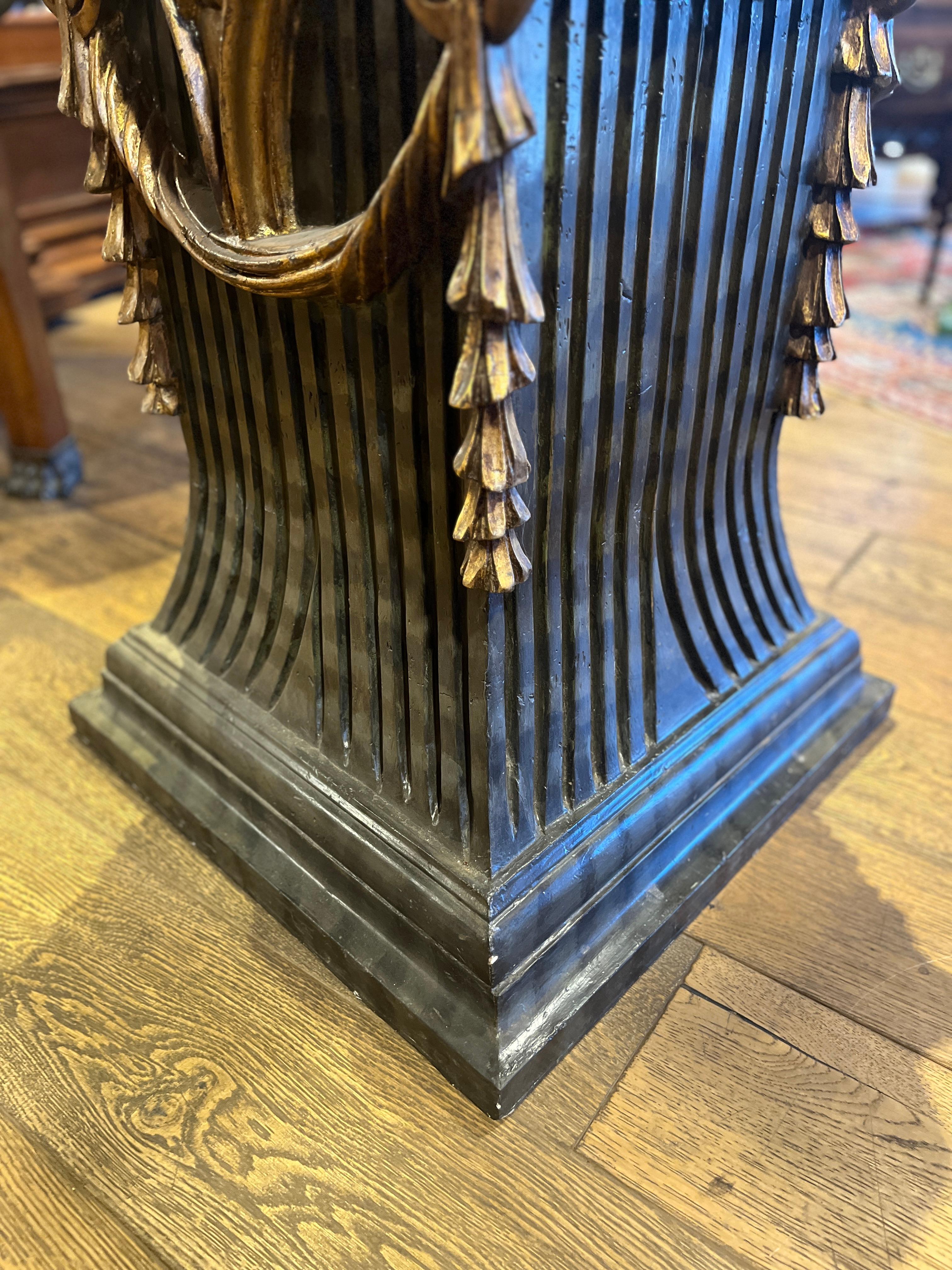 20th Century Circa 1930 to 1940 Pair Faux Marble Display Pedestals For Sale