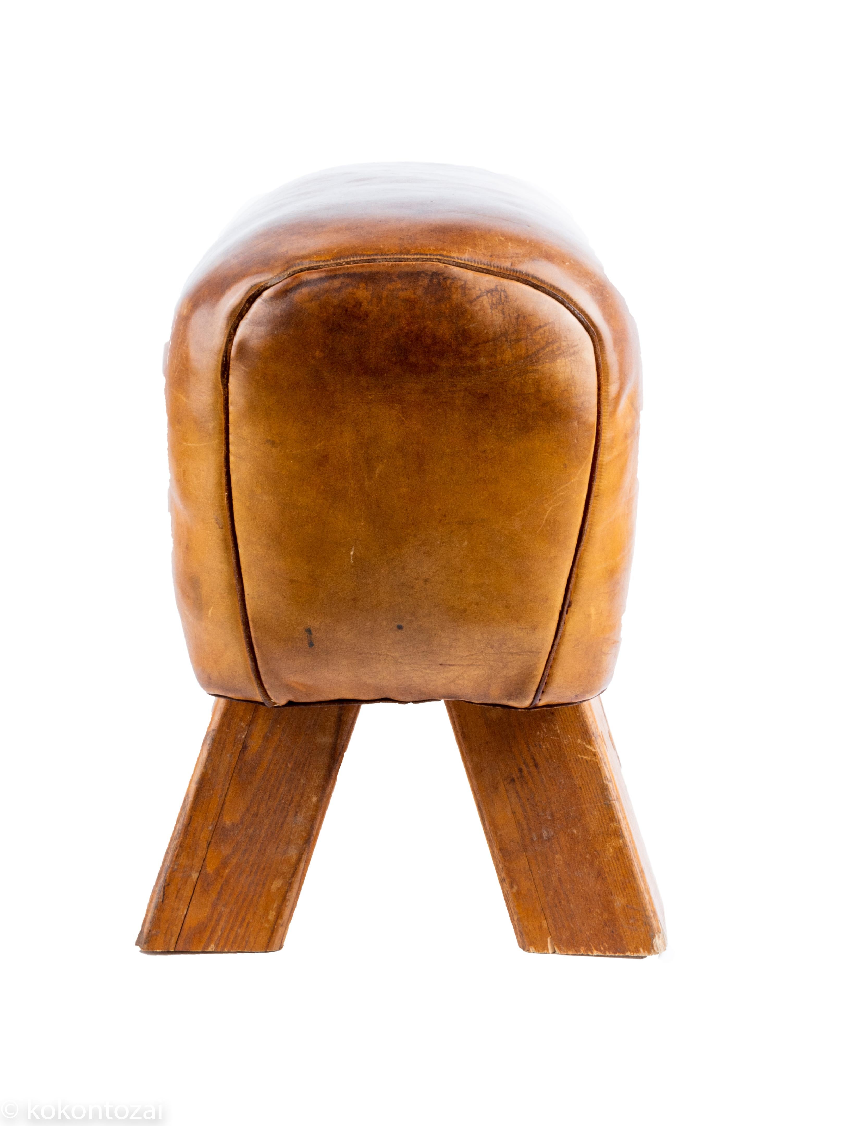 Vintage Leather Gymnastics Pommel Horse, circa 1930 In Excellent Condition In Notting Hill, GB