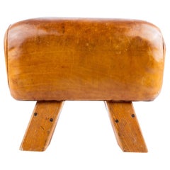 Used Leather Gymnastics Pommel Horse, circa 1930