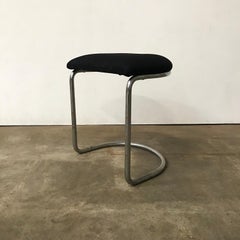 W.H. Gispen for Gispen, for Make Up Tabouret in Chrome and Black, circa 1930