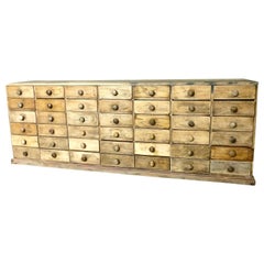 Wooden Apothecary Hardware Cabinet, circa 1930