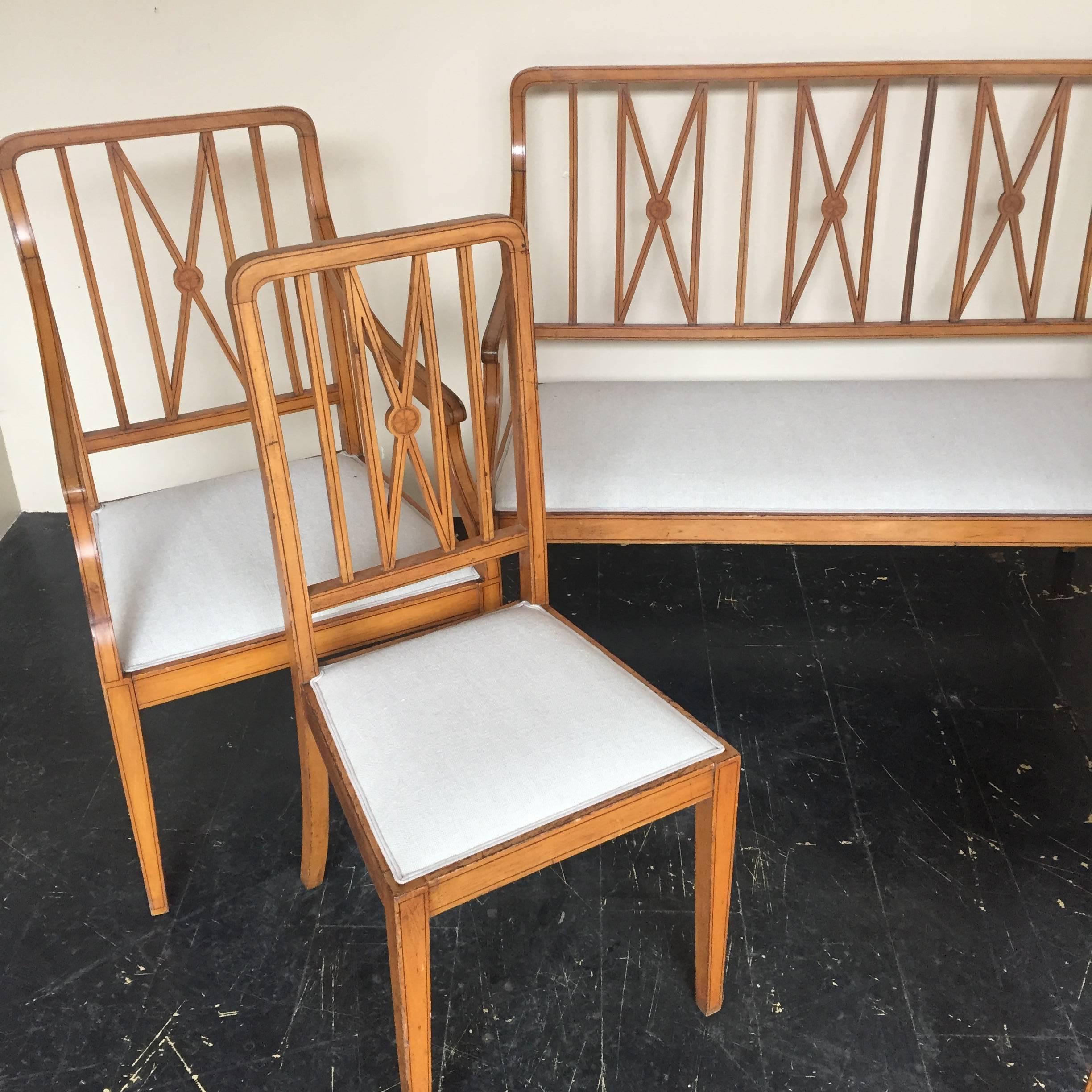Set Of Art Deco Two Armchairs Chairs And One Sofa Circa 1930 Set Of Art Deco Two Armchairs Chairs And One Sofa Circa 1930 At 1stdibs