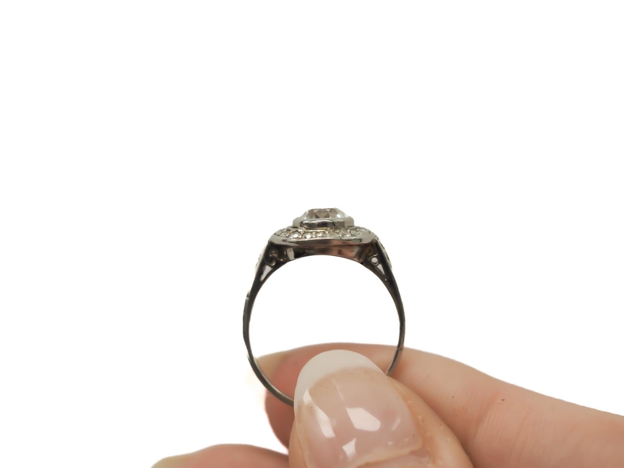 Old European Cut Circa 1930s 1.00ct Old European  Diamond Engagement Ring For Sale