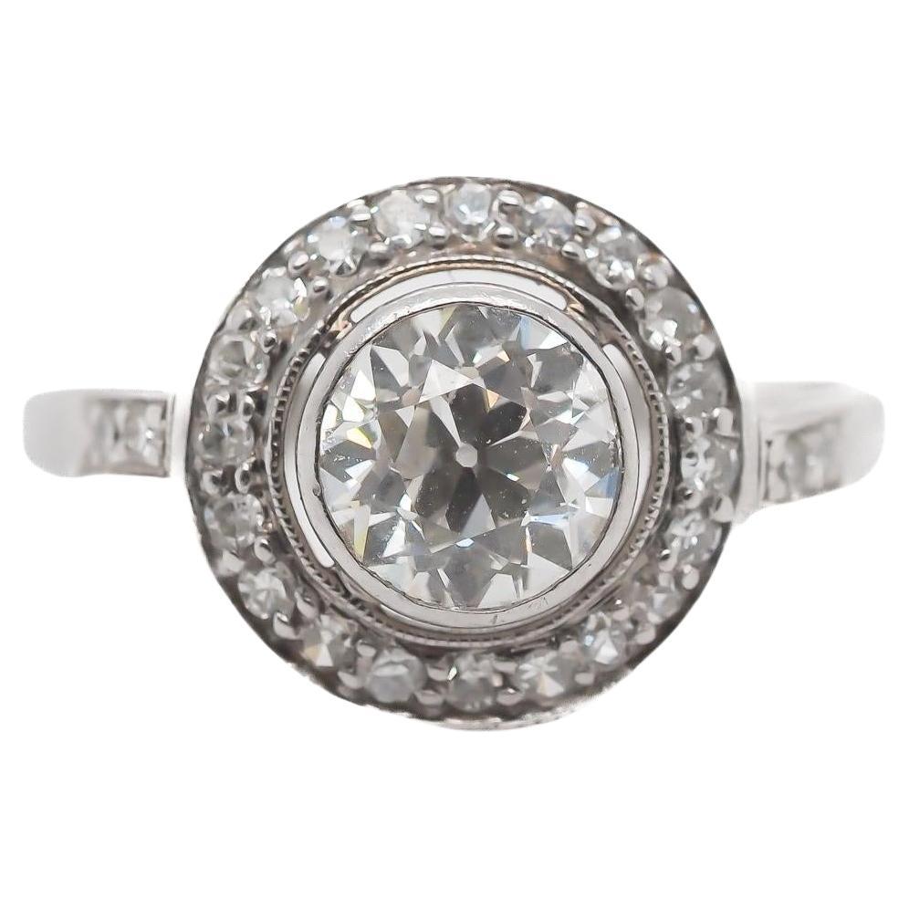 Circa 1930s 1.00ct Old European  Diamond Engagement Ring