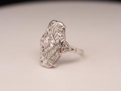 Circa 1930s 18K White Gold .50ct Old European Brilliant Diamond Ring - VHK#195b