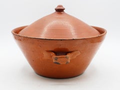 Circa 1930s American Ben Owen I Large Pottery Covered Bowl
