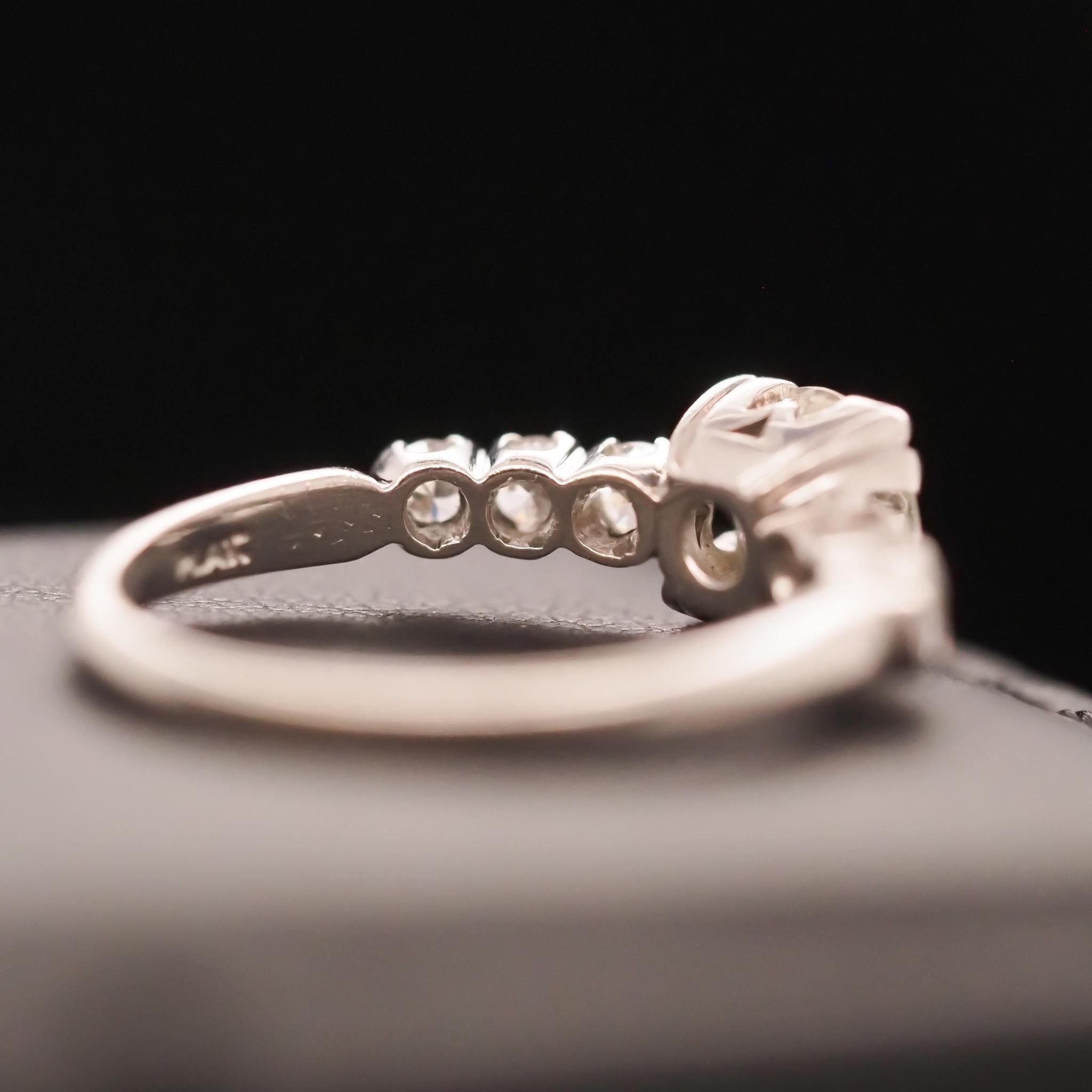 Circa 1930s Art Deco .85ct Old European Brilliant Diamond Engagement Ring In Good Condition For Sale In Atlanta, GA