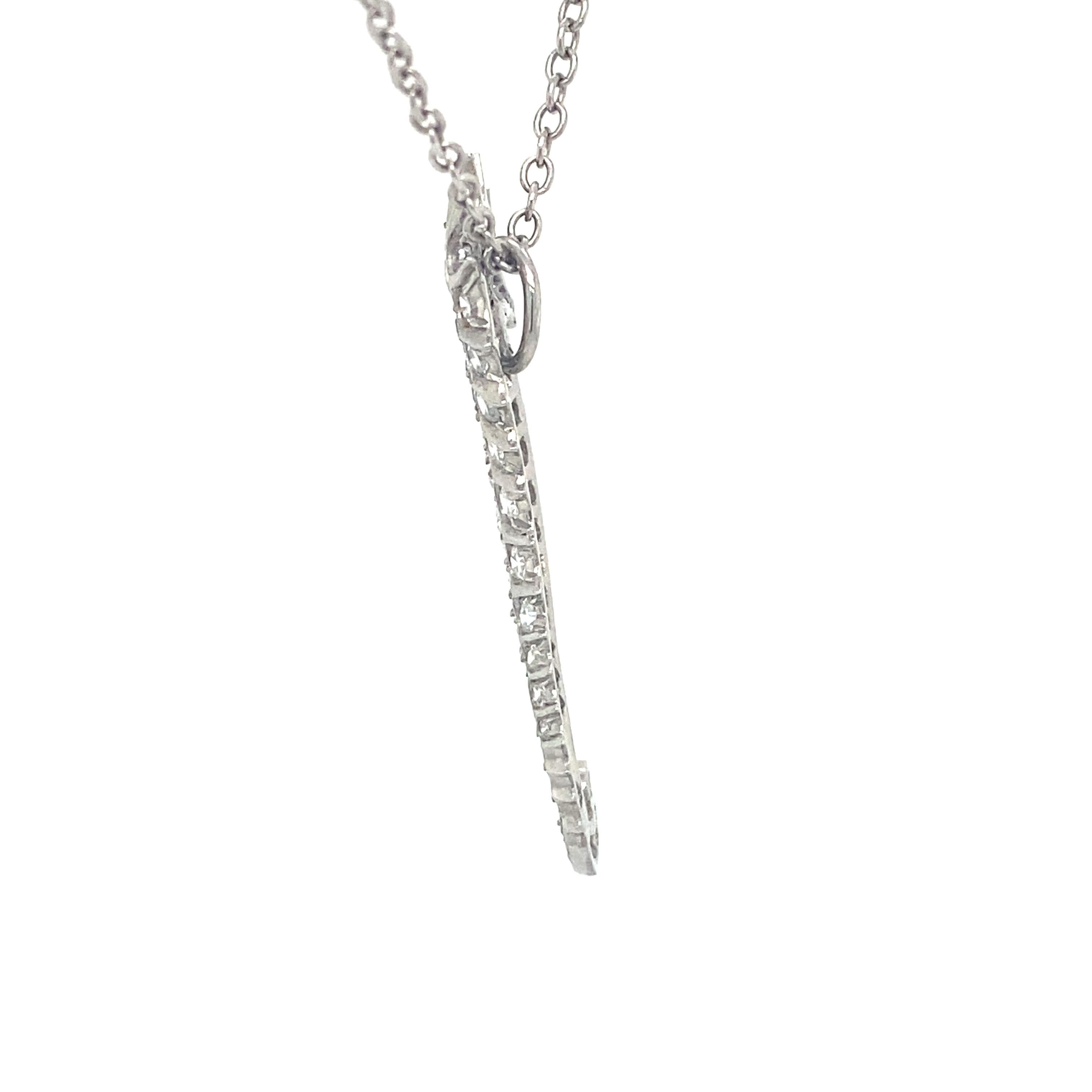 Circa 1930s Art Deco J.E. Caldwell 2 Carat Diamond Seahorse Pendant in Platinum 1