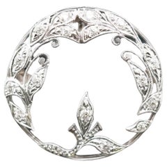 Circa 1930s Art Deco Platinum Diamond Pendant