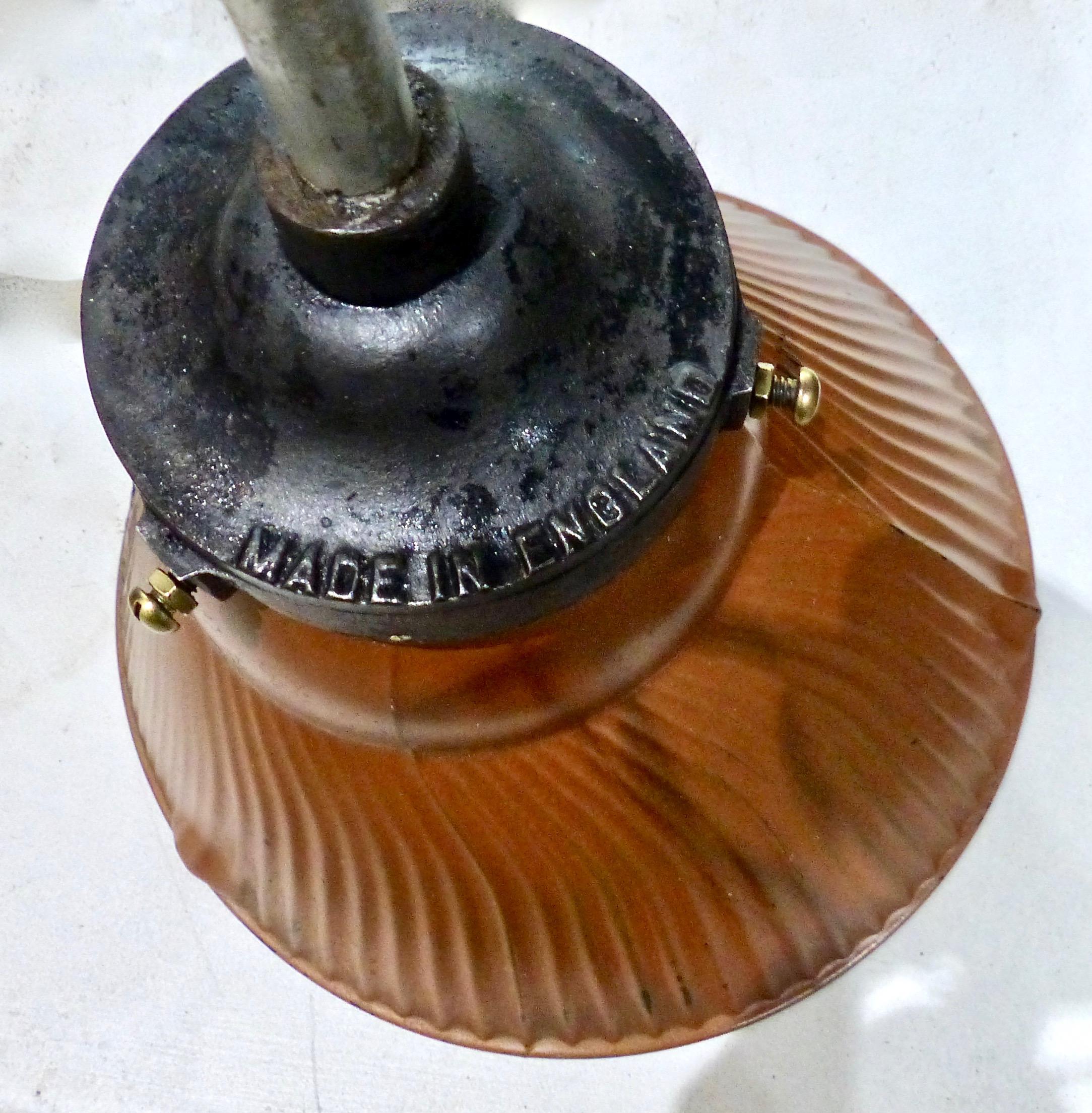 English Copper Mercury Light Made in England, circa 1930s