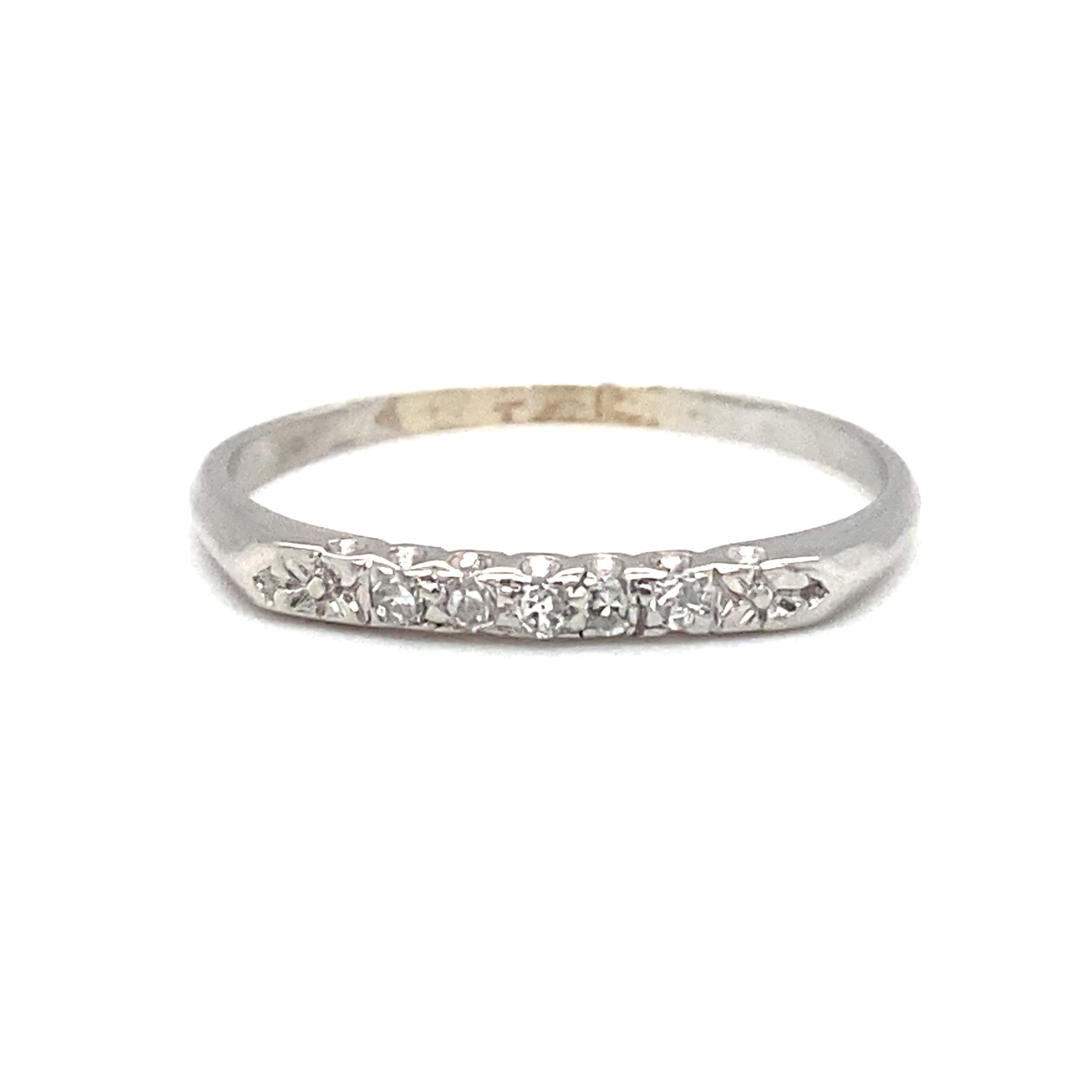 Anniversary-Ring aus Platin mit Diamanten, ca. 1930er Jahre im Zustand „Hervorragend“ im Angebot in Atlanta, GA