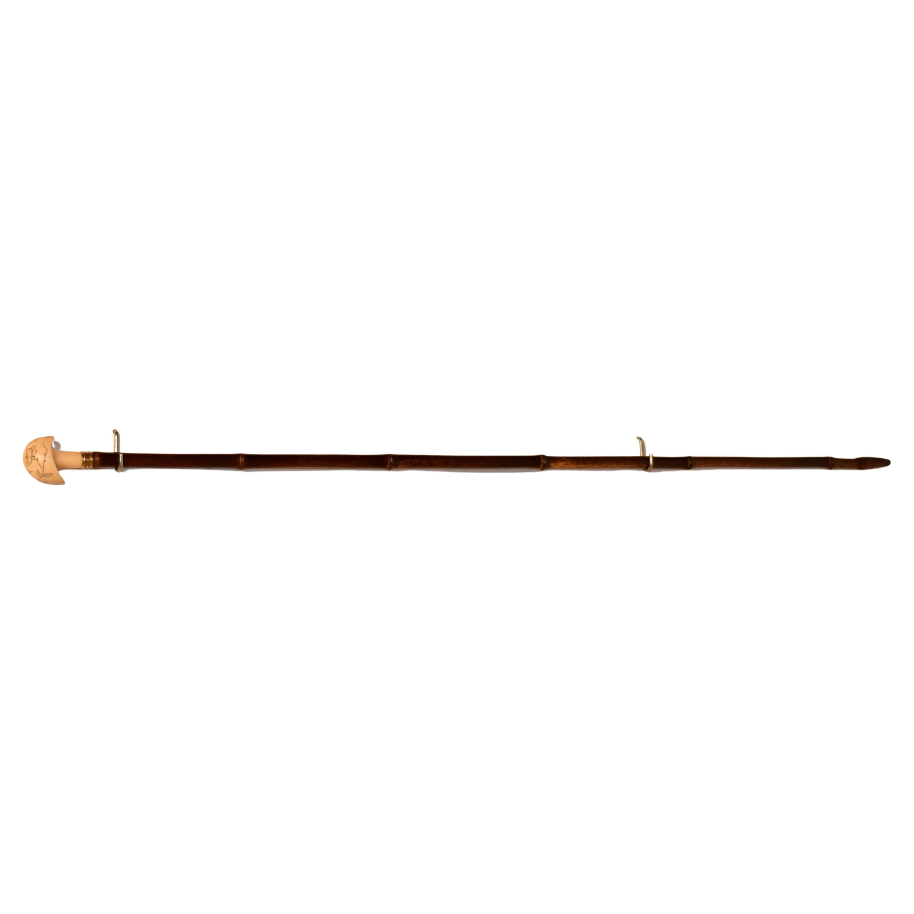 Circa 1930's English Cane or Walking Stick with Bone Handle