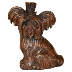 Terrier inglés tallado a mano de 1930