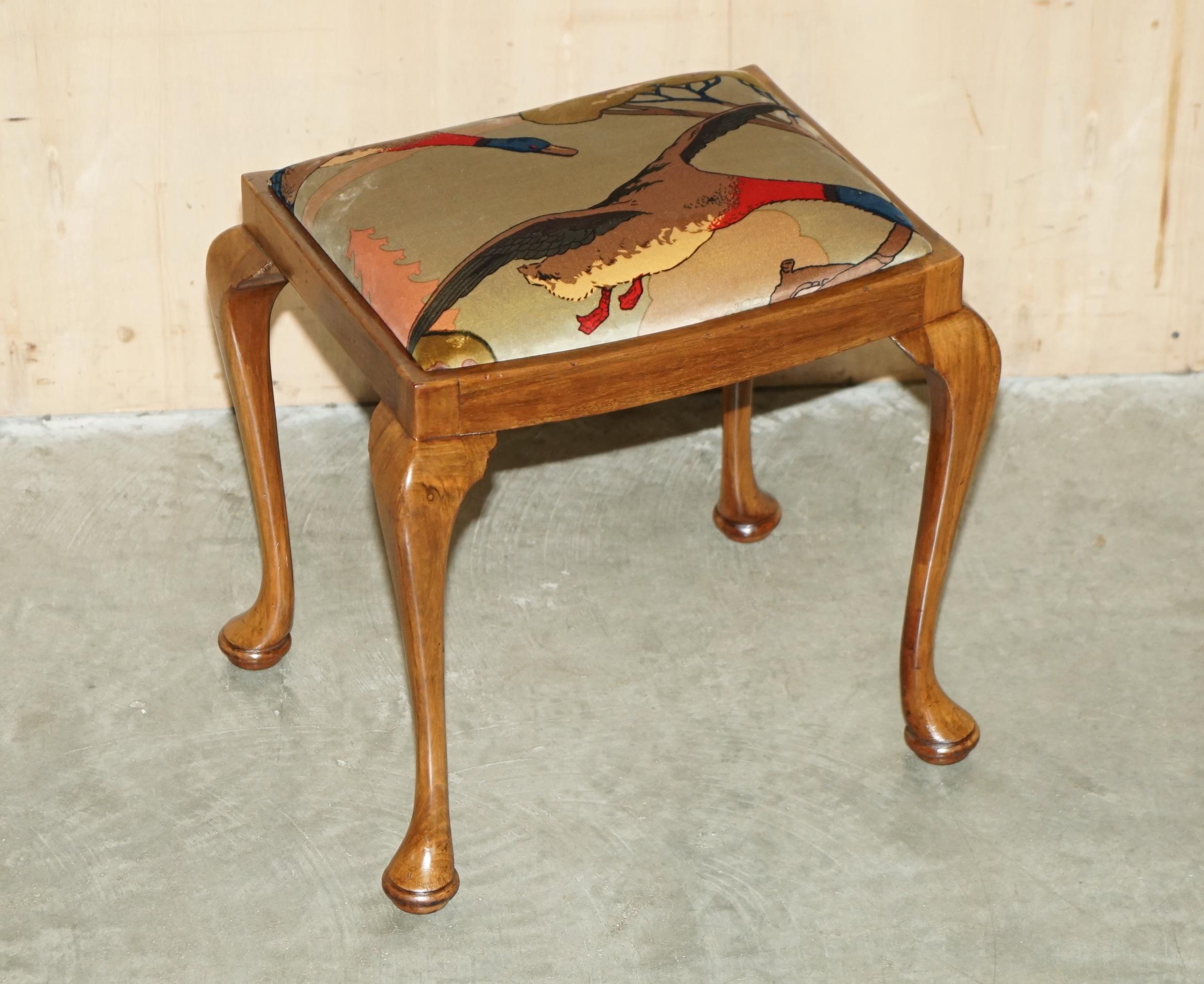 Royal House Antiques

Royal House Antiques is delighted to offer for sale this stunning circa 1930's English Walnut dressing table stool newly upholstered in Mulberry Flying Ducks Velvet fabric

Please note the delivery fee listed is just a guide,
