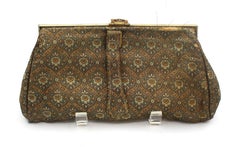 Circa 1930s French Silk Brocade Clutch